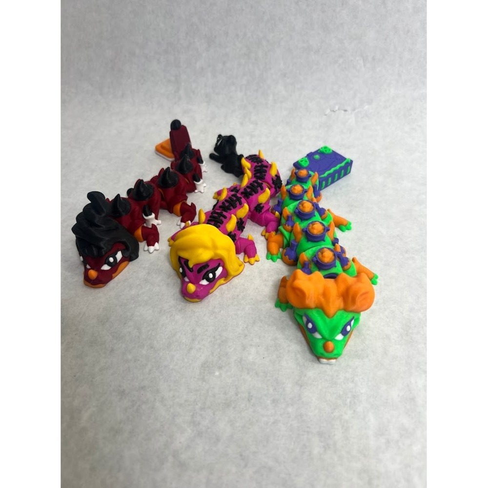 Salem Sister Mini Dragons Set of 3 Articulated 3D Printed Fantasy Figures
